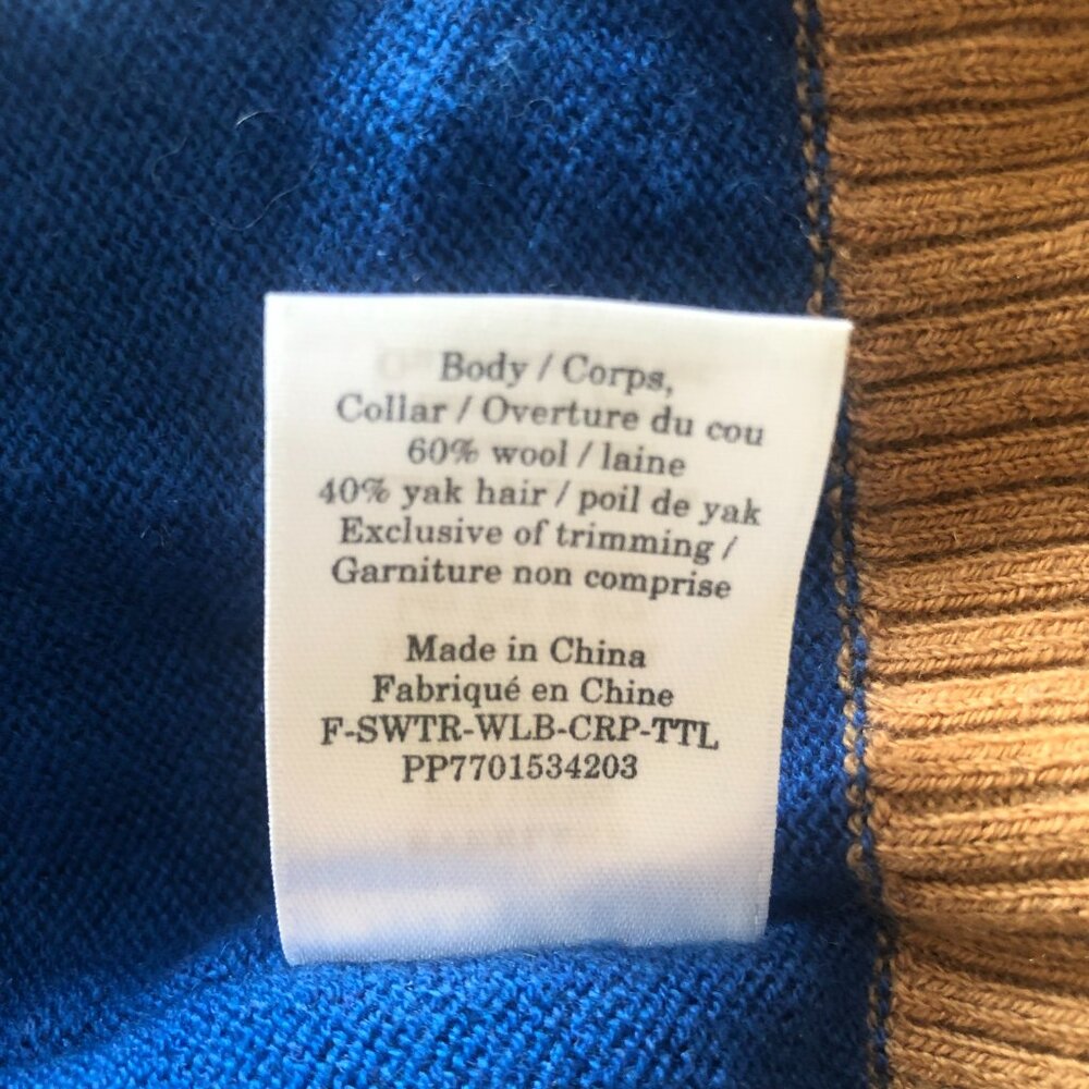 EVERLANE STRIPED WOOL TURTLENECK SWEATER SZ SMALL S - Picture 5 of 5